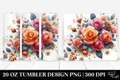 Colorful Orange Roses | 20 Oz Tumbler Product Image 1