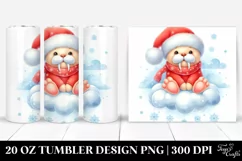 Vibrant Digital Painting with Baby Walrus | 20 oz Tumbler Product Image 1