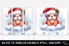 Vibrant Digital Painting with Baby Walrus | 20 oz Tumbler Product Image 1
