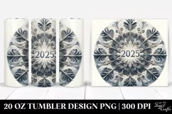 Snowflake with 2025 Clipart 20 Oz Tumbler Product Image 1