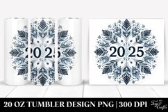 Snowflake with 2025 Clipart 20 Oz Tumbler Product Image 1