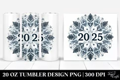 Snowflake with 2025 Clipart 20 Oz Tumbler Product Image 1