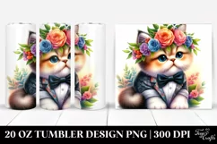 Vibrant Baby Cat Tumbler Design Product Image 1
