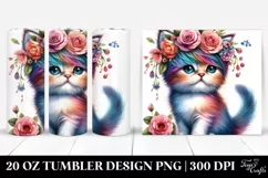 Vibrant Baby Cat Tumbler Design Product Image 1