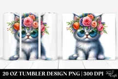 Vibrant Baby Cat Tumbler Design Product Image 1
