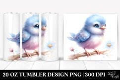 Watercolor Image with Baby Bird | 20 oz Tumbler Product Image 1