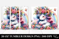 Charming Baby Unicorn Tumbler Design Product Image 1