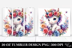 Adorable Baby Unicorn Tumbler Design Product Image 1