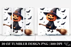 Funny Halloween Broomstick Tumbler Design Product Image 1
