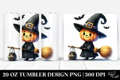 Funny Halloween Broomstick Tumbler Design Product Image 1