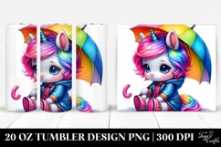 Vibrant Baby Unicorn 20 Oz Tumbler Product Image 1