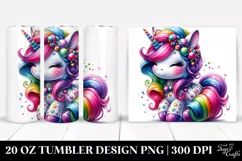 Cute Unicorn Drawing | 20 oz Tumbler Product Image 1
