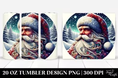 Vibrant 2D Santa Clipart 20 Oz Tumbler Product Image 1