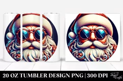 Vibrant 2D Santa Clipart 20 Oz Tumbler Product Image 1