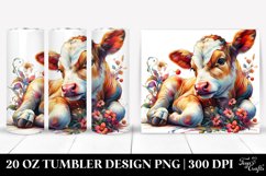 Colorful Hide and Seek Cow. 20 Oz Tumbler Design Product Image 1