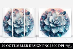 Abstract Shiny Gardenia Round Watercolor | 20 Oz Tumbler Product Image 1