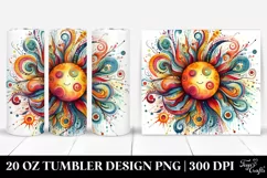 Colorful Whimsical Vibrant Sun Watercolor | 20 Oz Tumbler Product Image 1