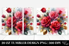 Vibrant Red Roses | 20 Oz Tumbler Product Image 1