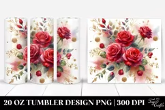Vibrant Red Roses | 20 Oz Tumbler Product Image 1