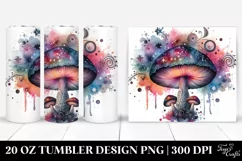 Colorful Watercolor Magical Celestial Astral Mushroom | 20 Product Image 1
