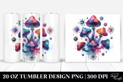 Colorful Watercolor Magical Celestial Astral Mushroom | 20 Product Image 1