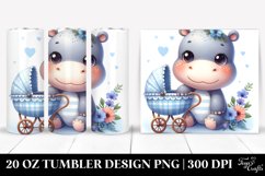 Colorful Hippo Cradle | 20 Oz Tumbler Product Image 1