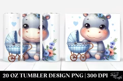 Colorful Hippo Cradle | 20 Oz Tumbler Product Image 1