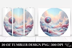 Pastel Molten Candy Winter Scene 20 Oz Tumbler Product Image 1
