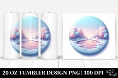 Pastel Molten Candy Winter Scene 20 Oz Tumbler Product Image 1
