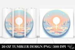 Pastel Molten Candy Winter Scene 20 Oz Tumbler Product Image 1