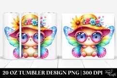 Colorful Butterfly Sun Accessories | 20 Oz Tumbler Product Image 1