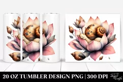 Sleeping Snail in Petals | 20 Oz Tumbler Product Image 1