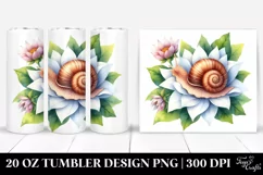 Sleeping Snail in Petals | 20 Oz Tumbler Product Image 1