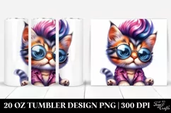 dressed,Vibrant Baby Cat 20 Oz Tumbler Product Image 1