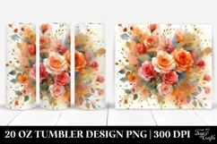 Abstract Orange Roses | 20 Oz Tumbler Product Image 1