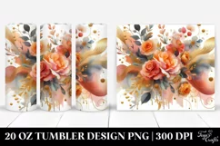 Abstract Orange Roses | 20 Oz Tumbler Product Image 1