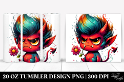 Funny Little Demon Design, Vibrant 20 Oz Tumbler Product Image 1