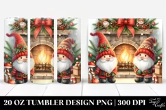 Cute Christmas Gnomes by Fireplace 20 Oz Tumbler Product Image 1
