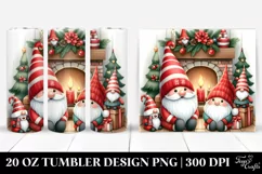 Christmas Gnomes by Fireplace Clipart Product Image 1