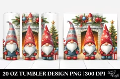 Cute Christmas Gnomes by Fireplace 20 Oz Tumbler Product Image 1
