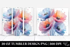 Glossy Poppy Clipart 20 Oz Tumbler Product Image 1