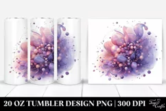 Abstract Shiny Violet Clipart, Transparent 20 Oz Tumbler Product Image 1
