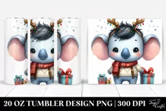 Winter Baby Elephant with Cool Haircut, 20 Oz Tumbler Product Image 1