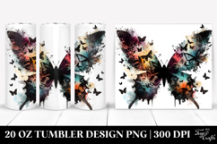 Grungy Watercolor Bird Painting 20 Oz Tumbler Product Image 1