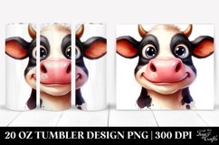 Funny Cow Portrait Big Eyes Goofy Smile | 20 Oz Tumbler Product Image 1