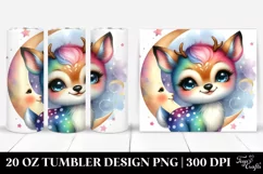 Colorful Deer Moon | 20 Oz Tumbler Product Image 1