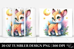 Colorful Deer Moon | 20 Oz Tumbler Product Image 1