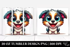 Crazy Cartoon Border Collie | 20 Oz Tumbler Product Image 1