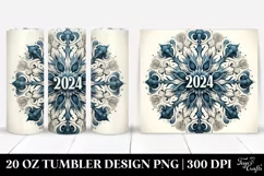 Snowflake with 2024 Clipart 20 Oz Tumbler Product Image 1