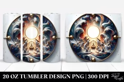 Vibrant Marble Nativity Scene Clipart 20 Oz Tumbler Product Image 1